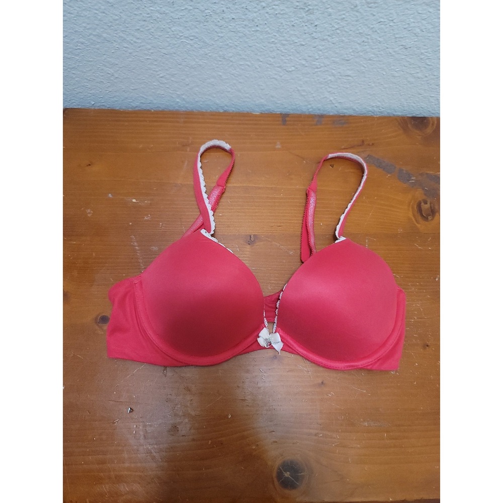 Victoria's secret microfiber push up red bra size‎ 32c